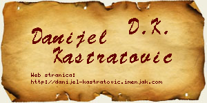 Danijel Kastratović vizit kartica